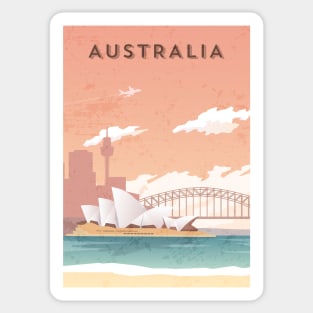 Australia. Retro travel poster Sticker